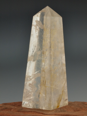 Quartz Obelisk with Iron Inclusions